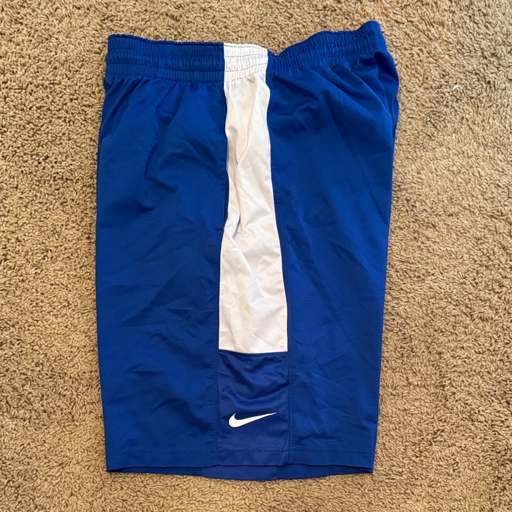 Nike Men's Athletic Shorts in Blue and White